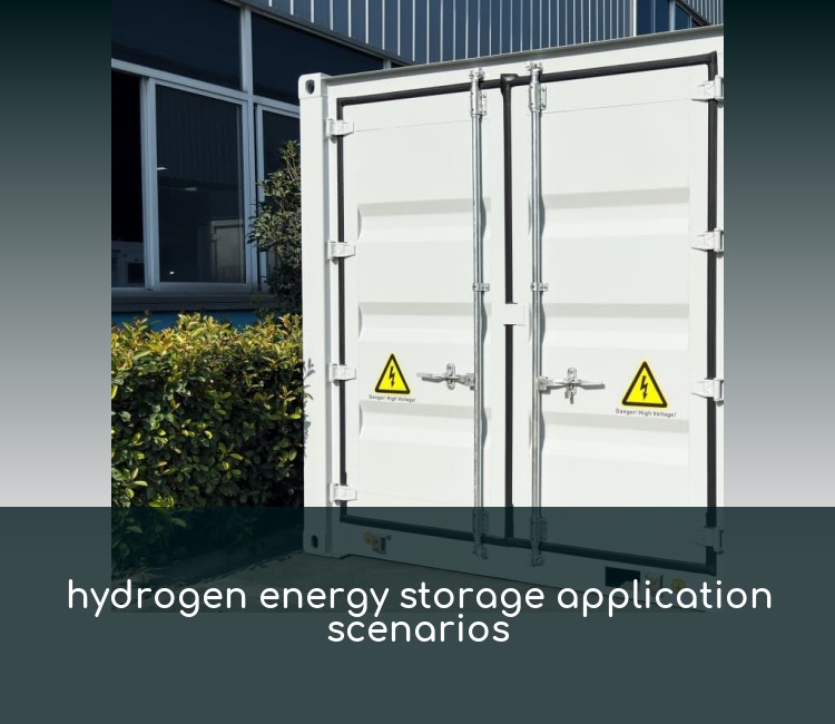 hydrogen energy storage application scenarios