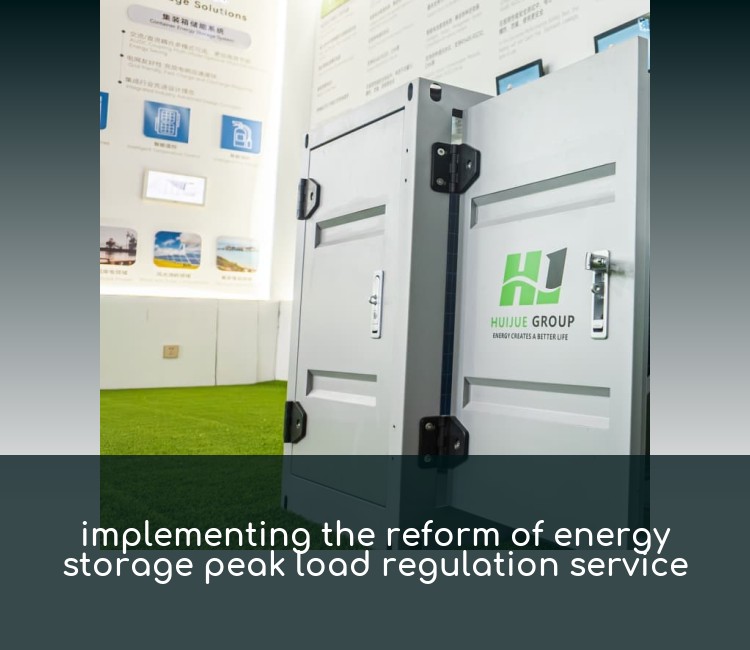 implementing the reform of energy storage peak load regulation service