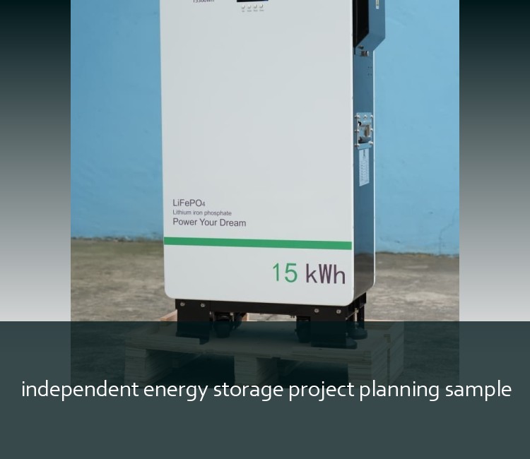 independent energy storage project planning sample