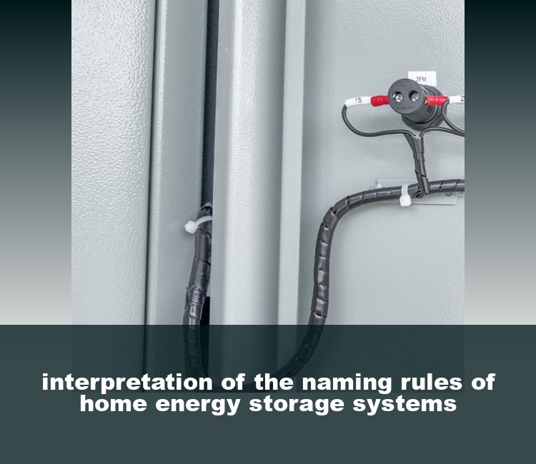interpretation of the naming rules of home energy storage systems
