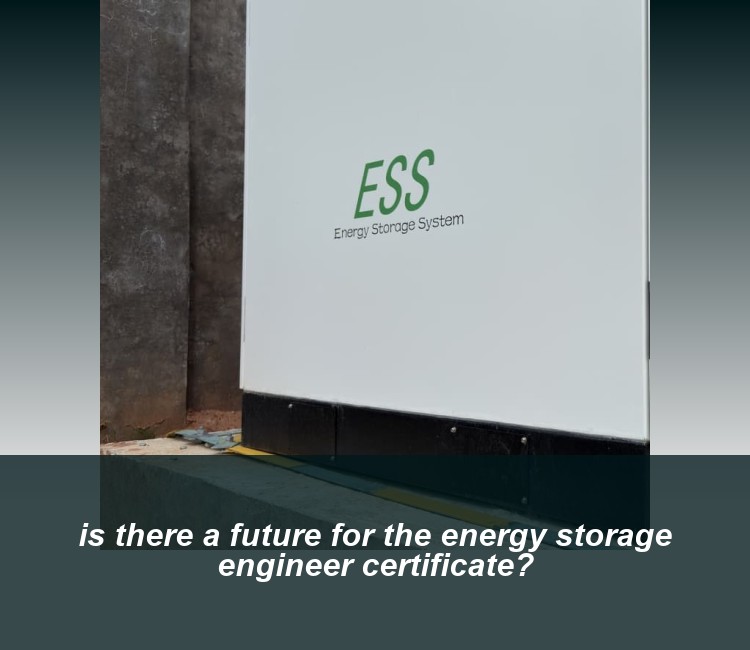 is there a future for the energy storage engineer certificate?