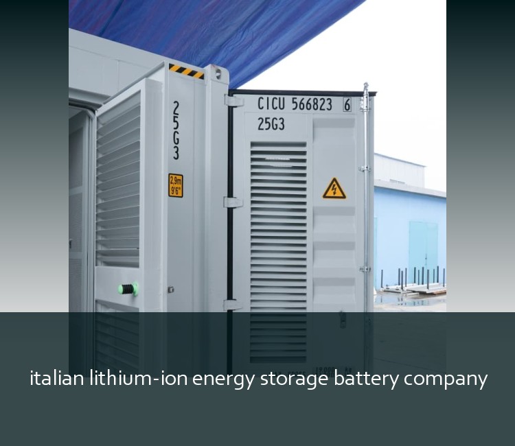 italian lithium-ion energy storage battery company