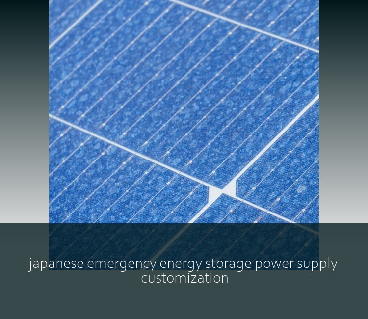 japanese emergency energy storage power supply customization