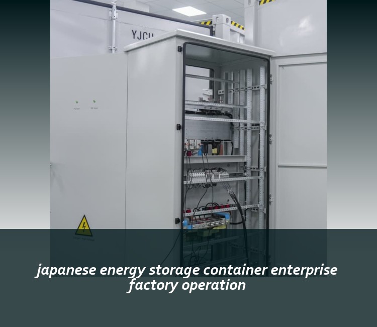 japanese energy storage container enterprise factory operation