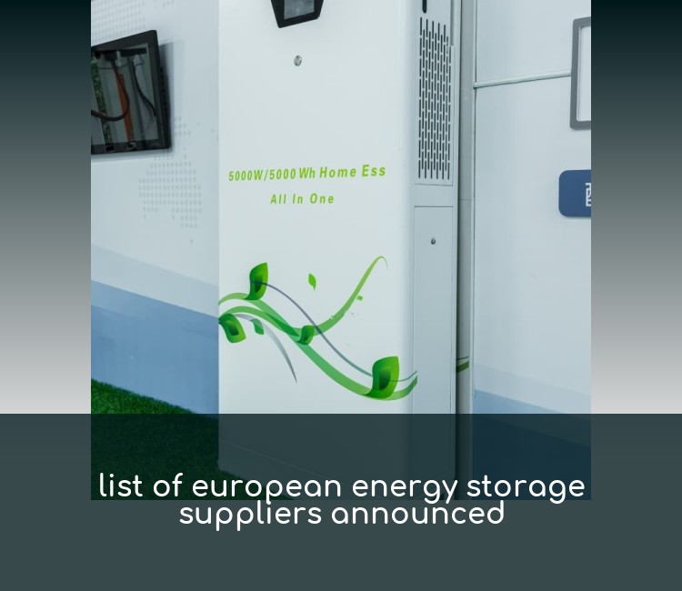 list of european energy storage suppliers announced