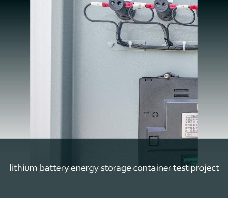 lithium battery energy storage container test project