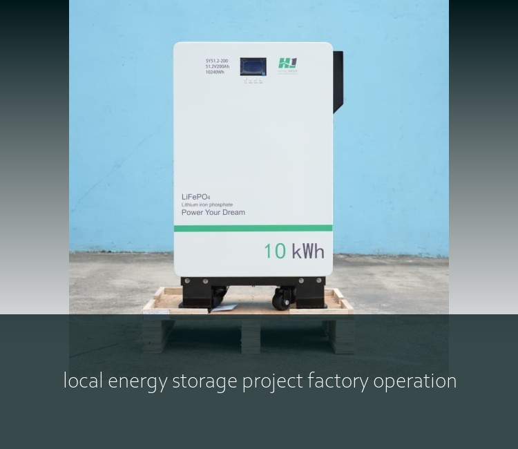 local energy storage project factory operation