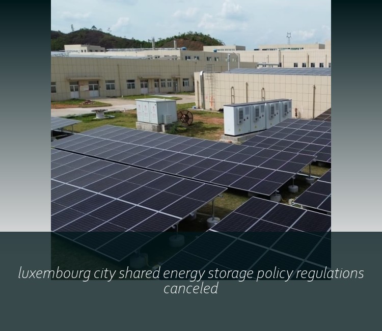 luxembourg city shared energy storage policy regulations canceled