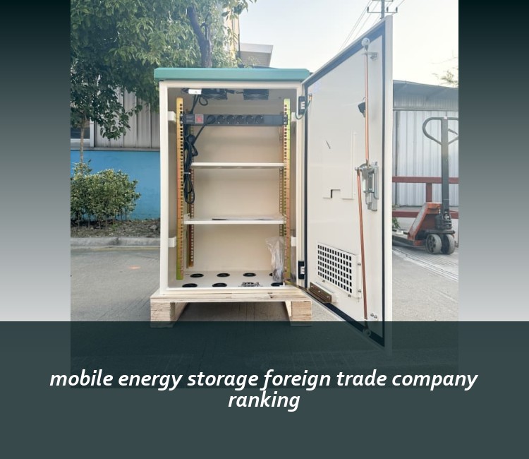 mobile energy storage foreign trade company ranking
