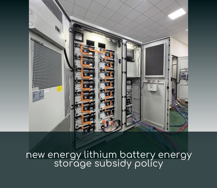 new energy lithium battery energy storage subsidy policy