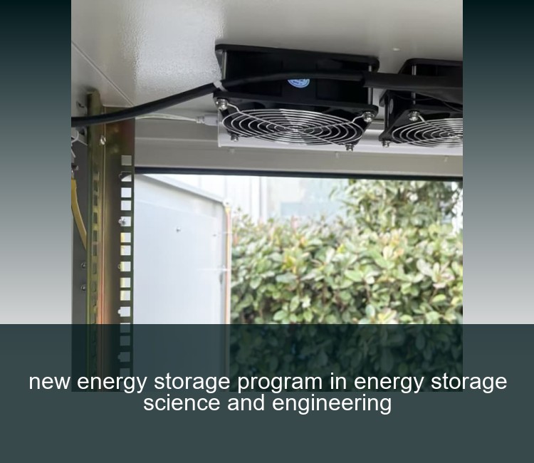 new energy storage program in energy storage science and engineering