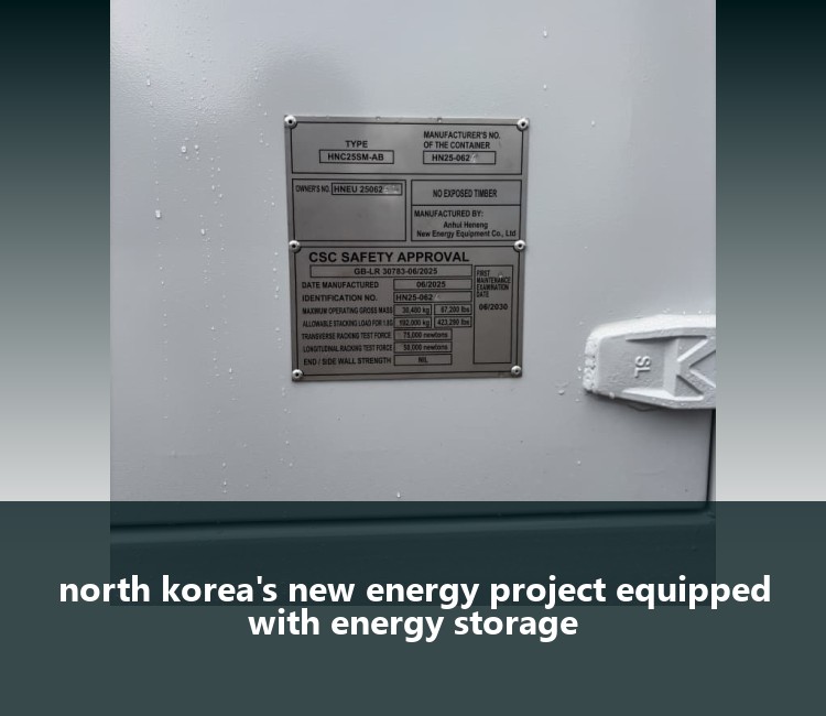north korea's new energy project equipped with energy storage