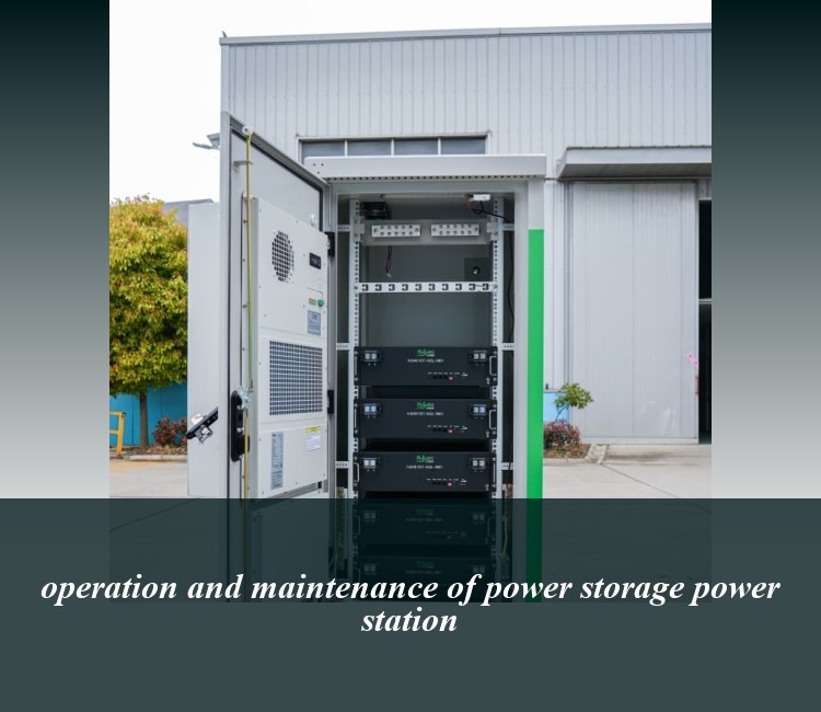 operation and maintenance of power storage power station