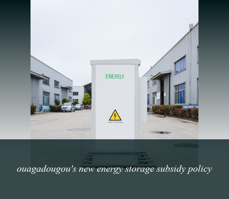 ouagadougou's new energy storage subsidy policy