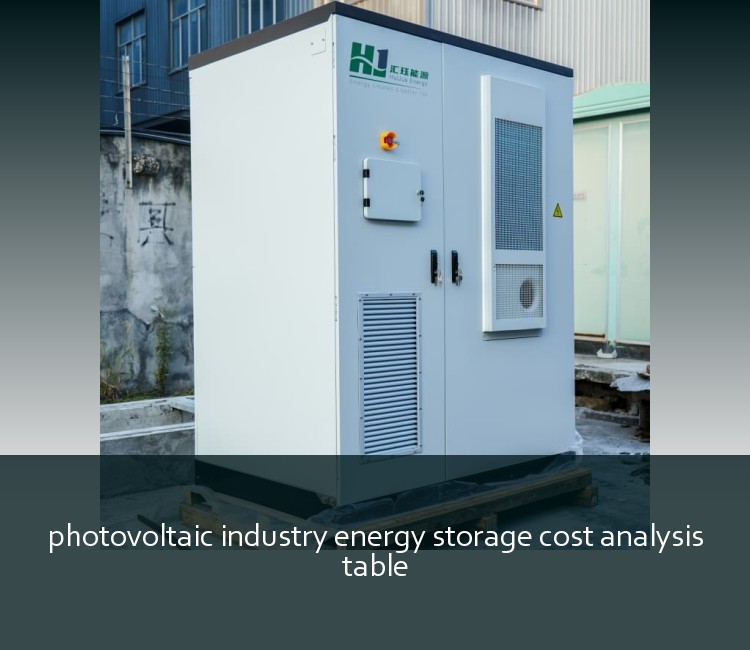 photovoltaic industry energy storage cost analysis table