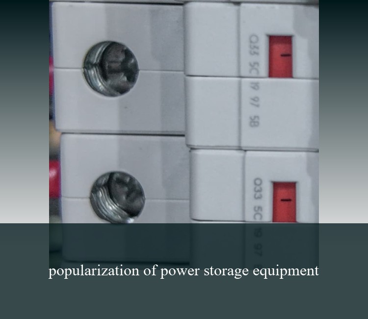 popularization of power storage equipment