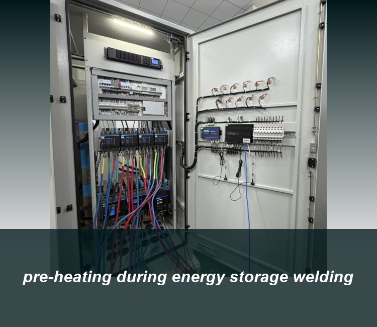 pre-heating during energy storage welding