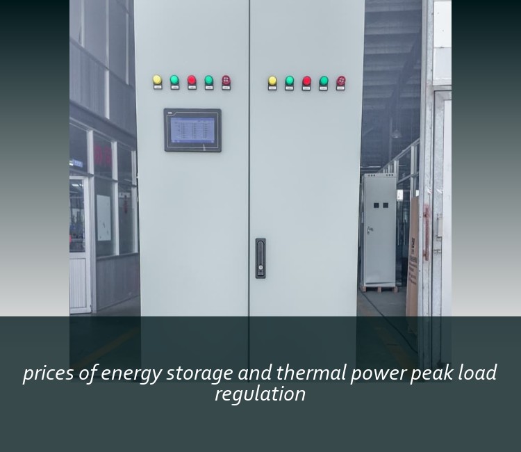 prices of energy storage and thermal power peak load regulation