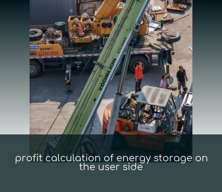 profit calculation of energy storage on the user side