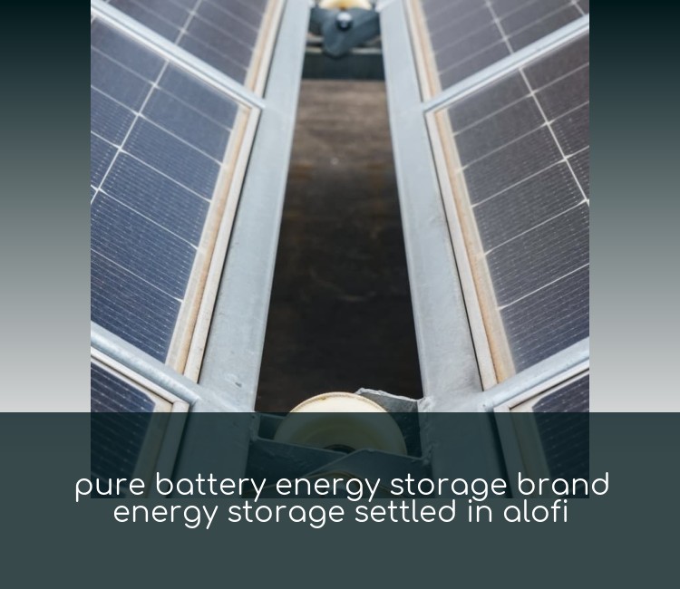 pure battery energy storage brand energy storage settled in alofi