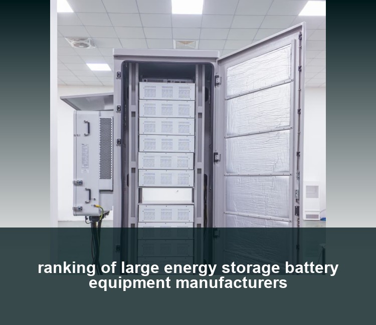 ranking of large energy storage battery equipment manufacturers
