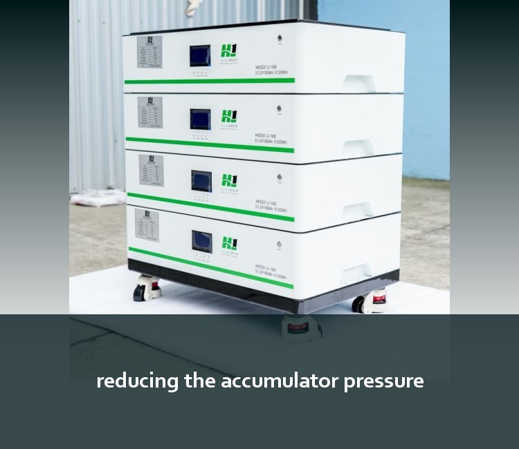 reducing the accumulator pressure