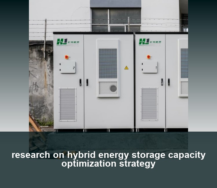 research on hybrid energy storage capacity optimization strategy