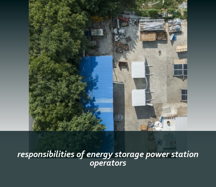 responsibilities of energy storage power station operators