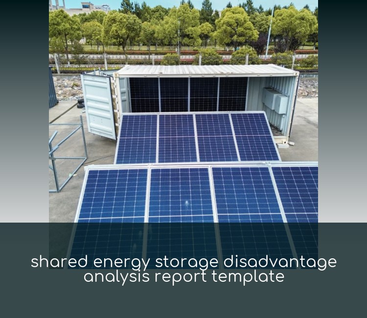 shared energy storage disadvantage analysis report template