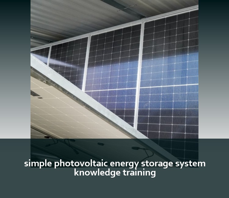 simple photovoltaic energy storage system knowledge training