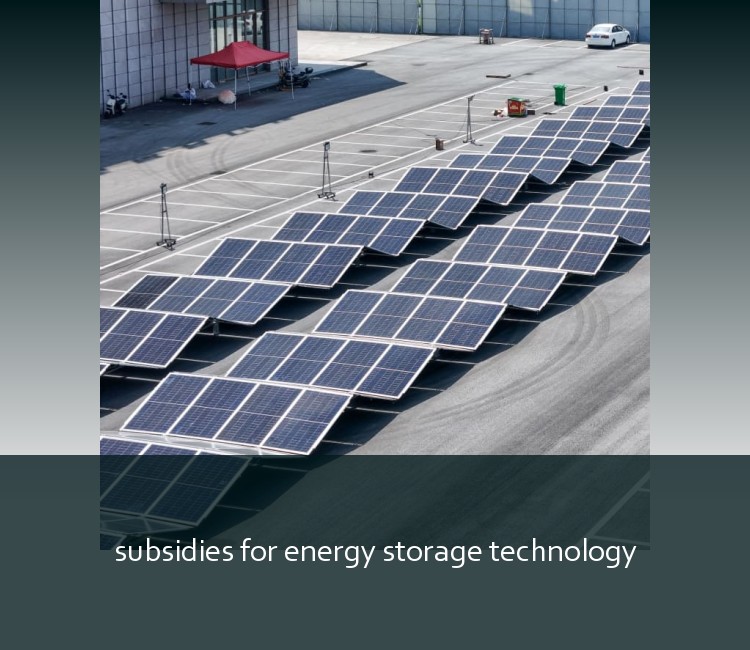 subsidies for energy storage technology