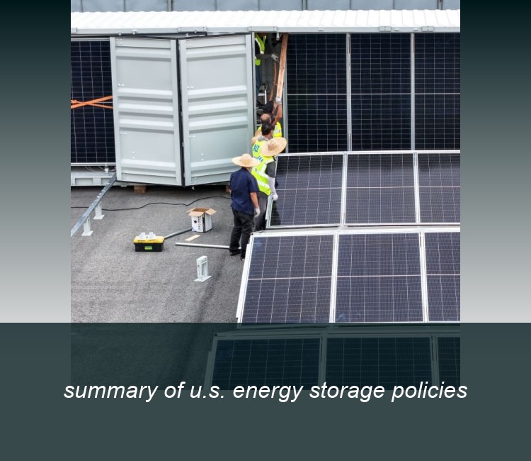 summary of u.s. energy storage policies