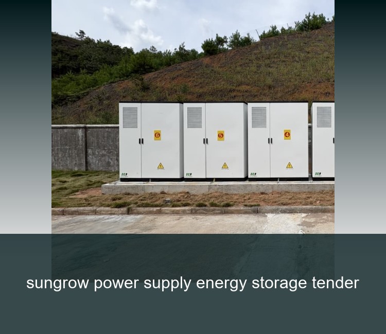sungrow power supply energy storage tender