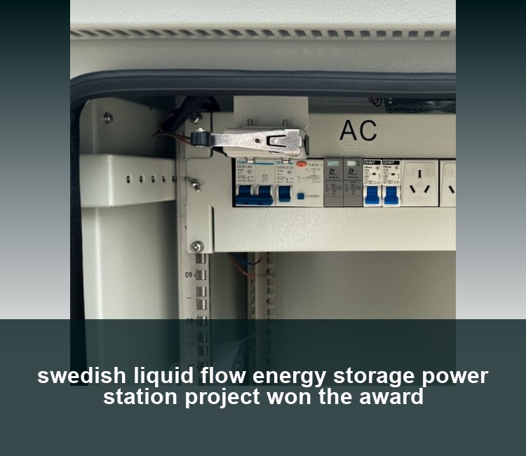swedish liquid flow energy storage power station project won the award