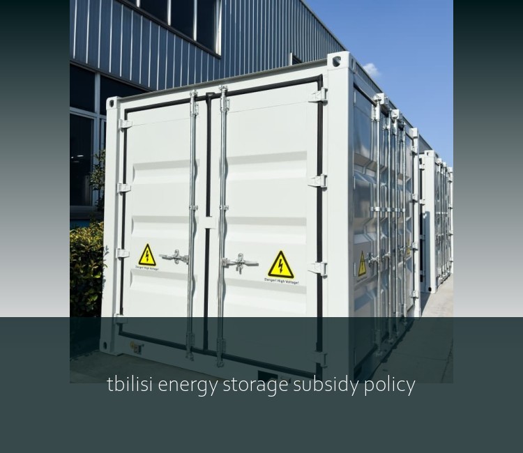 tbilisi energy storage subsidy policy