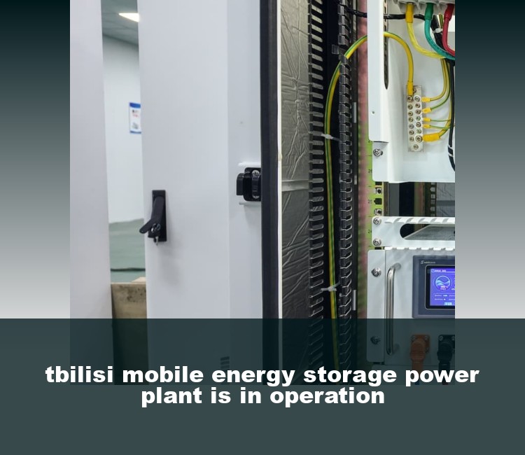tbilisi mobile energy storage power plant is in operation
