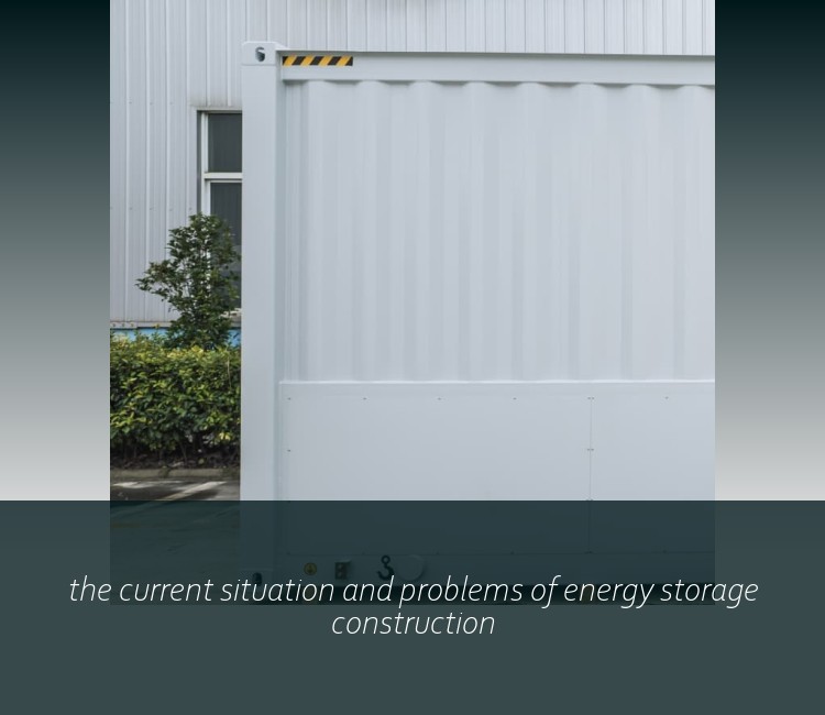 the current situation and problems of energy storage construction