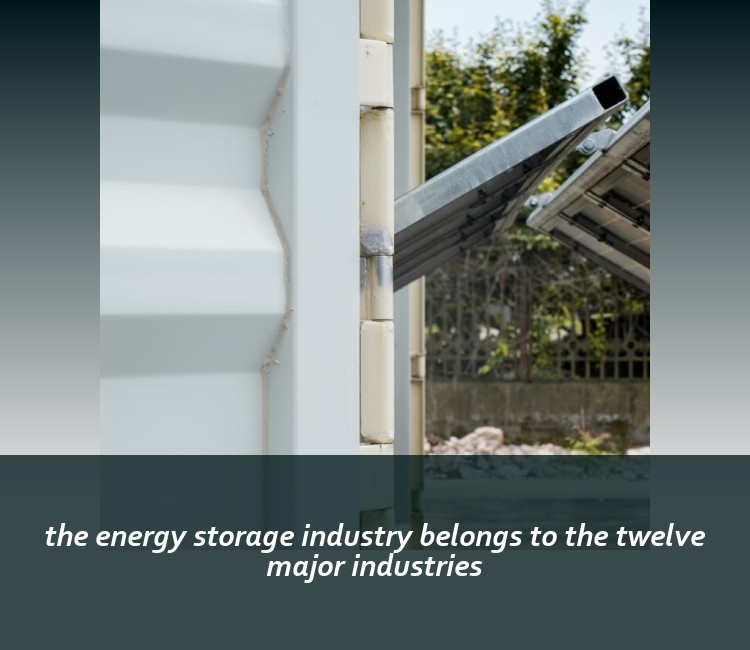 the energy storage industry belongs to the twelve major industries