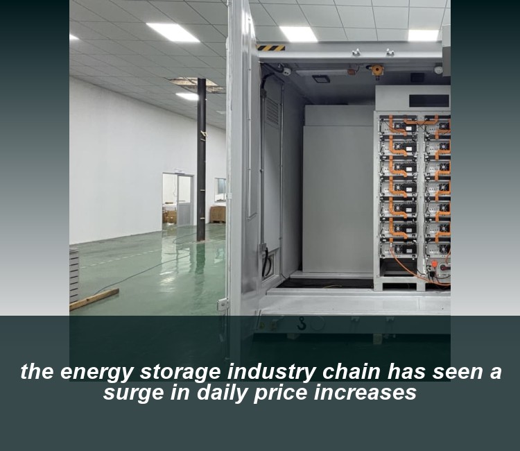 the energy storage industry chain has seen a surge in daily price increases