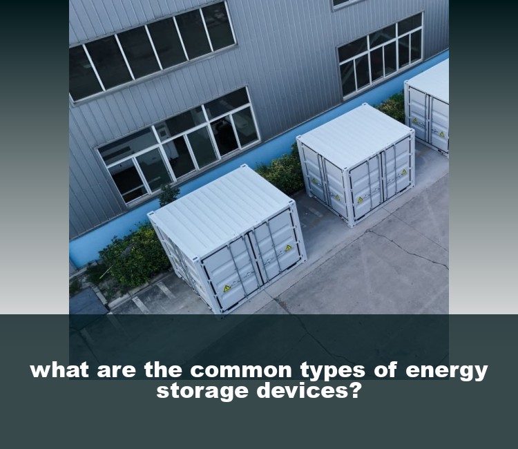 what are the common types of energy storage devices?