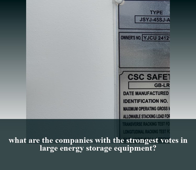 what are the companies with the strongest votes in large energy storage equipment?