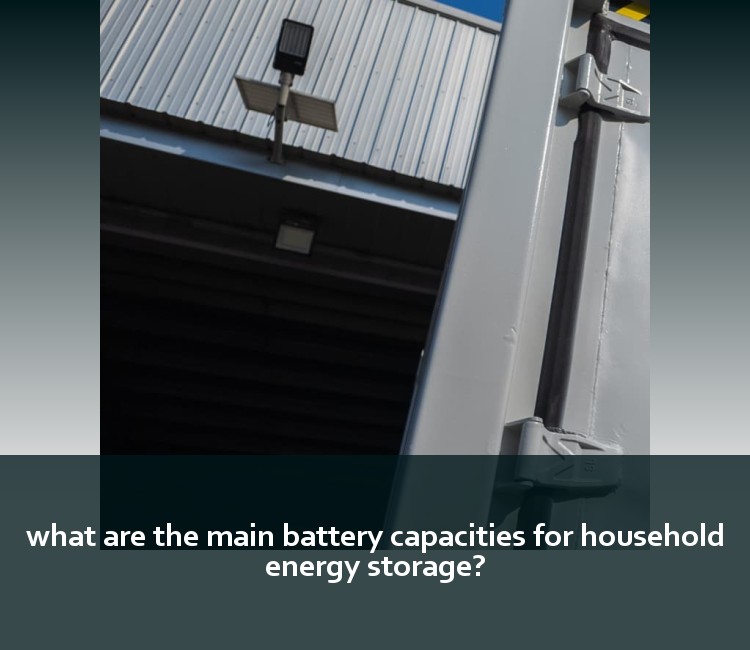 what are the main battery capacities for household energy storage?