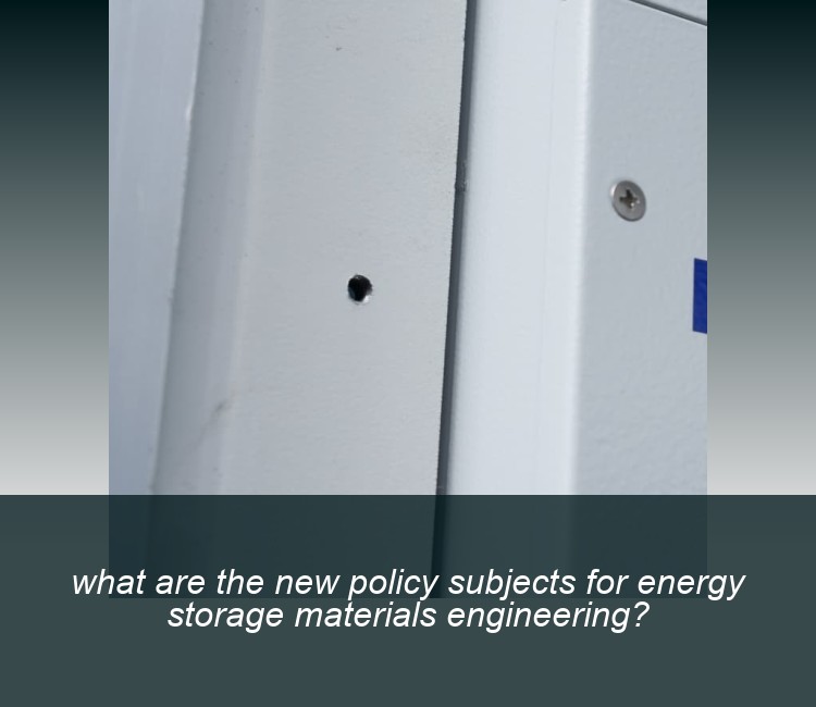 what are the new policy subjects for energy storage materials engineering?