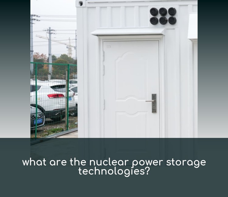 what are the nuclear power storage technologies?
