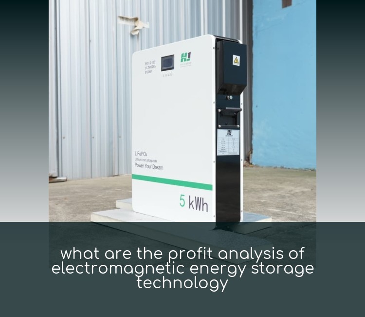 what are the profit analysis of electromagnetic energy storage technology