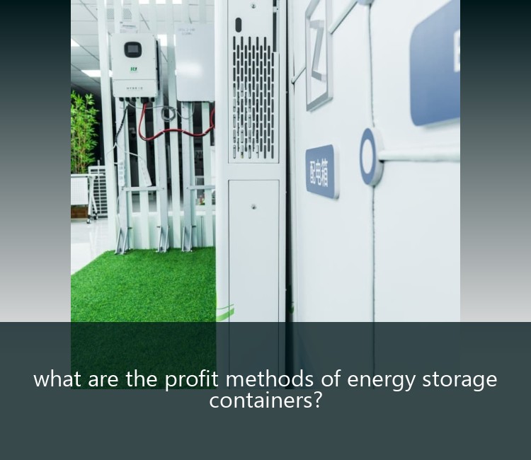 what are the profit methods of energy storage containers?