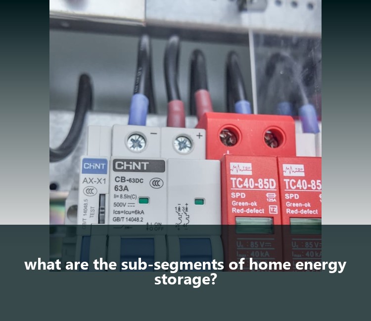 what are the sub-segments of home energy storage?