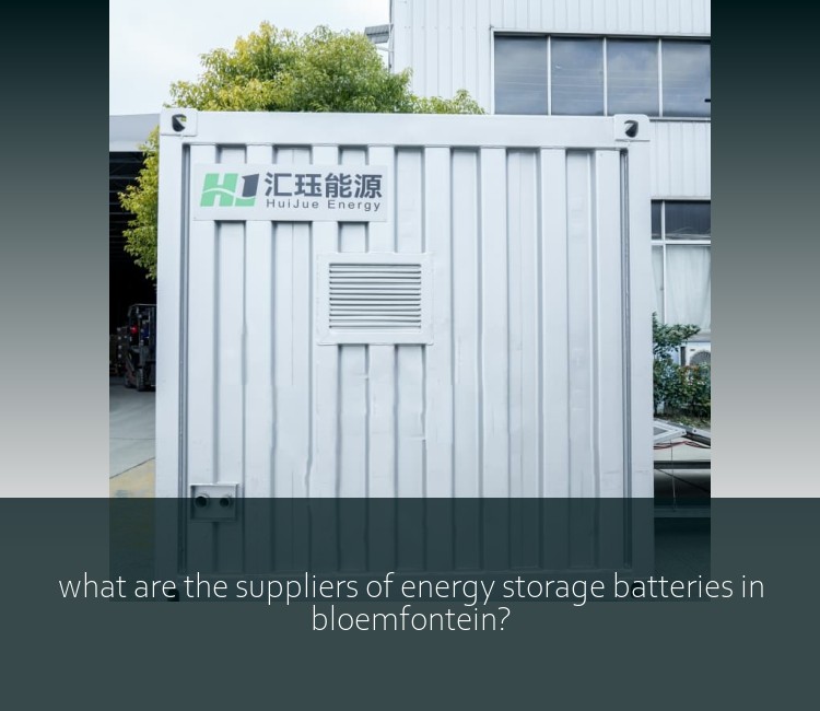what are the suppliers of energy storage batteries in bloemfontein?