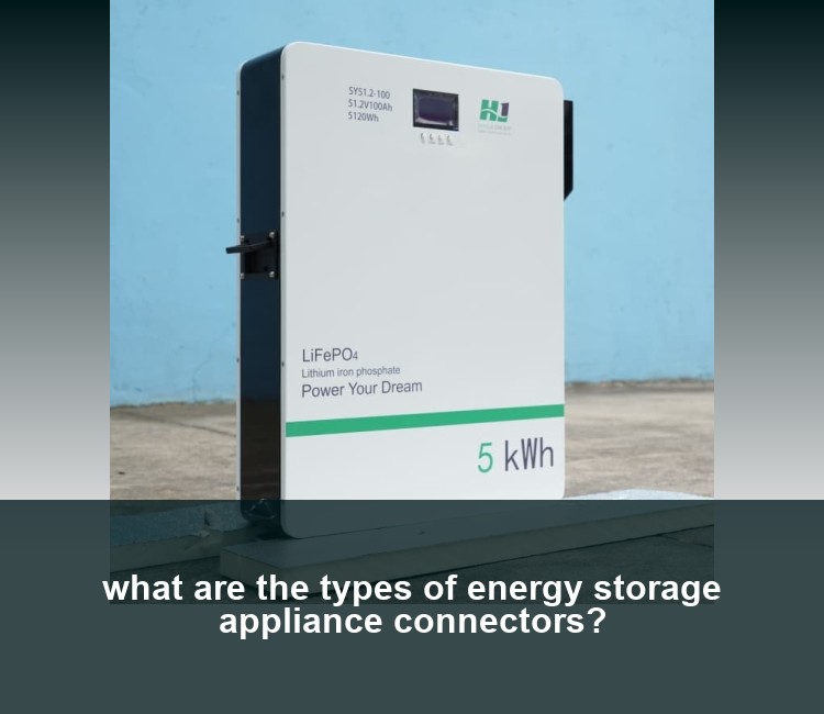what are the types of energy storage appliance connectors?