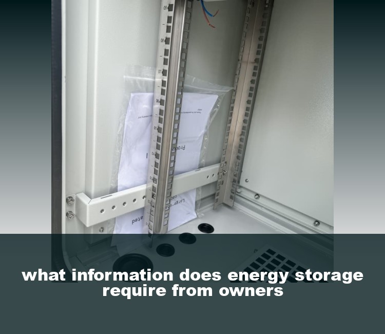 what information does energy storage require from owners